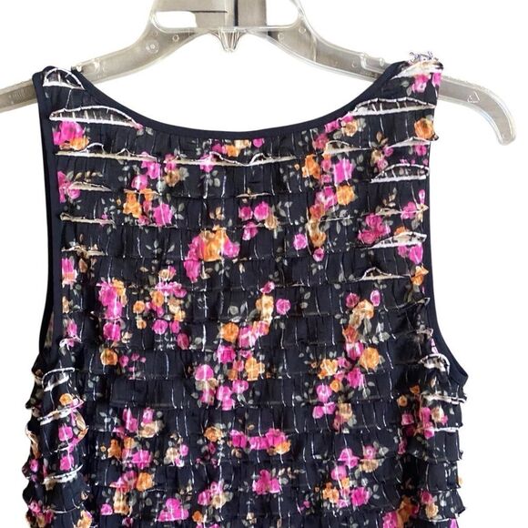 VINTAGE Free People Floral Print All Over Ruffle Dress. Size Medium. - Picture 6 of 12